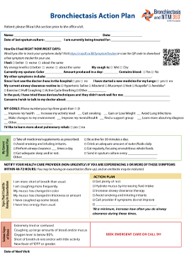 Bronchiectasis Action Plan